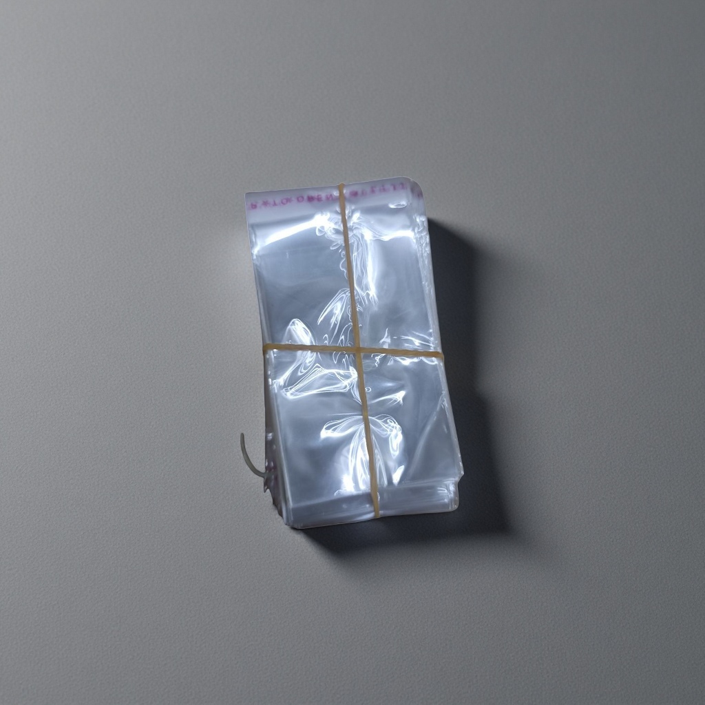 Transparent plastic bag stacking storage, rubber band binding design, home kitchen food-grade PE Specification image