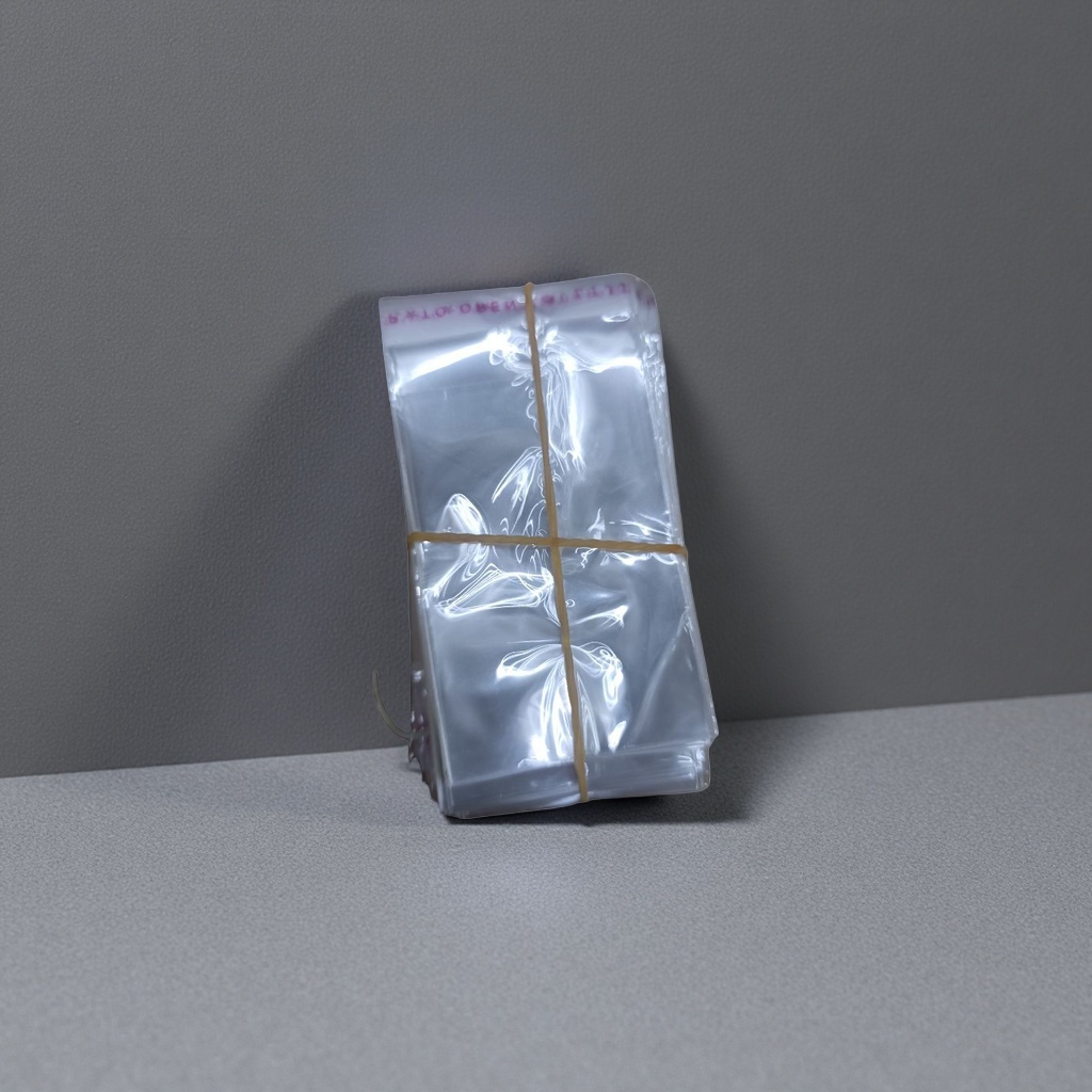 Transparent plastic bag stacking storage, rubber band binding design, home kitchen food-grade PE