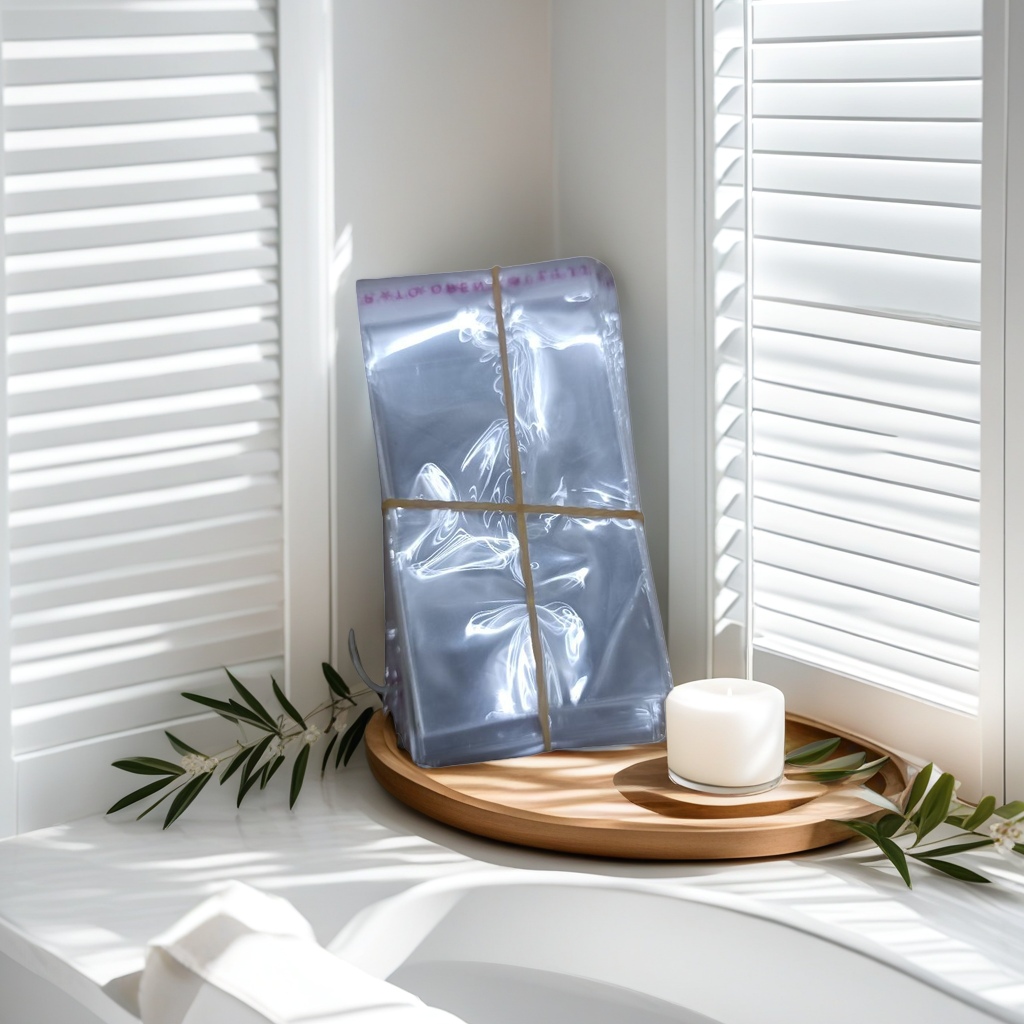 Transparent plastic bag stacking design, food-grade thickened sealed bag, for home kitchen preservation and storage Specification image