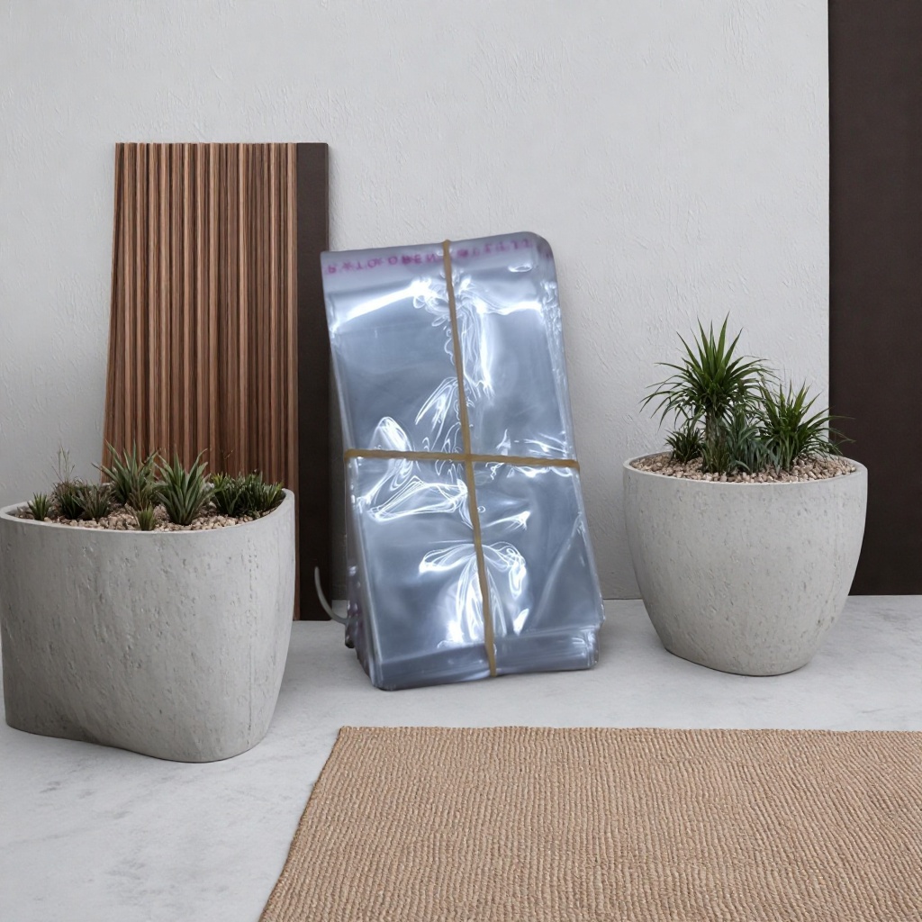 The transparent plastic bags are stacked in a design with yellow rubber bands for fixation. Each bag contains 100 pieces for food-grade household storage Specification image