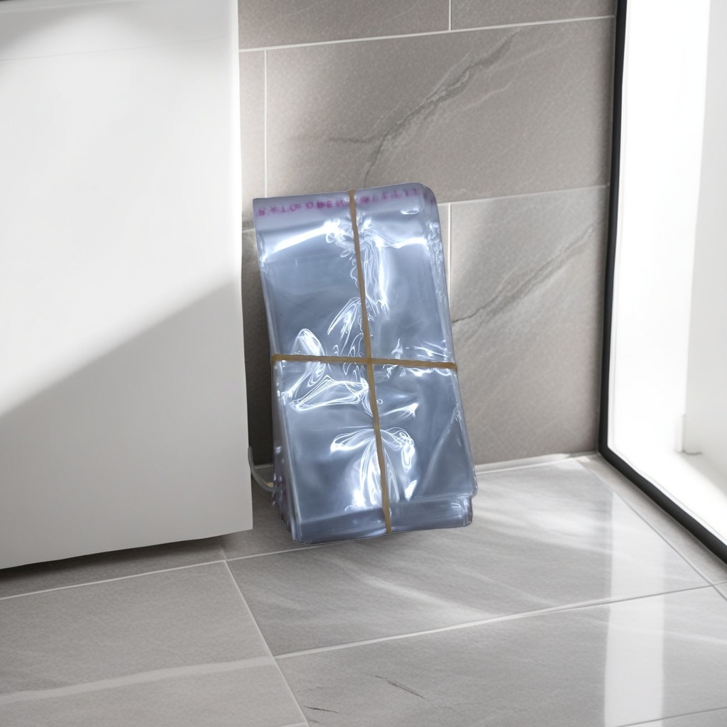 أكياس بلاستيكية شفافة مصنوعة من مادة PE سميكة مع رباط مطاطي Specification image