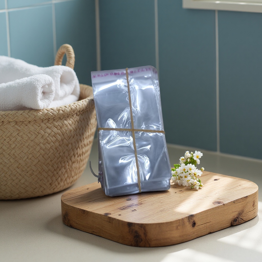 Thickened transparent stacked plastic bags for kitchen storage, sealing and preservation, household use Application Scenario