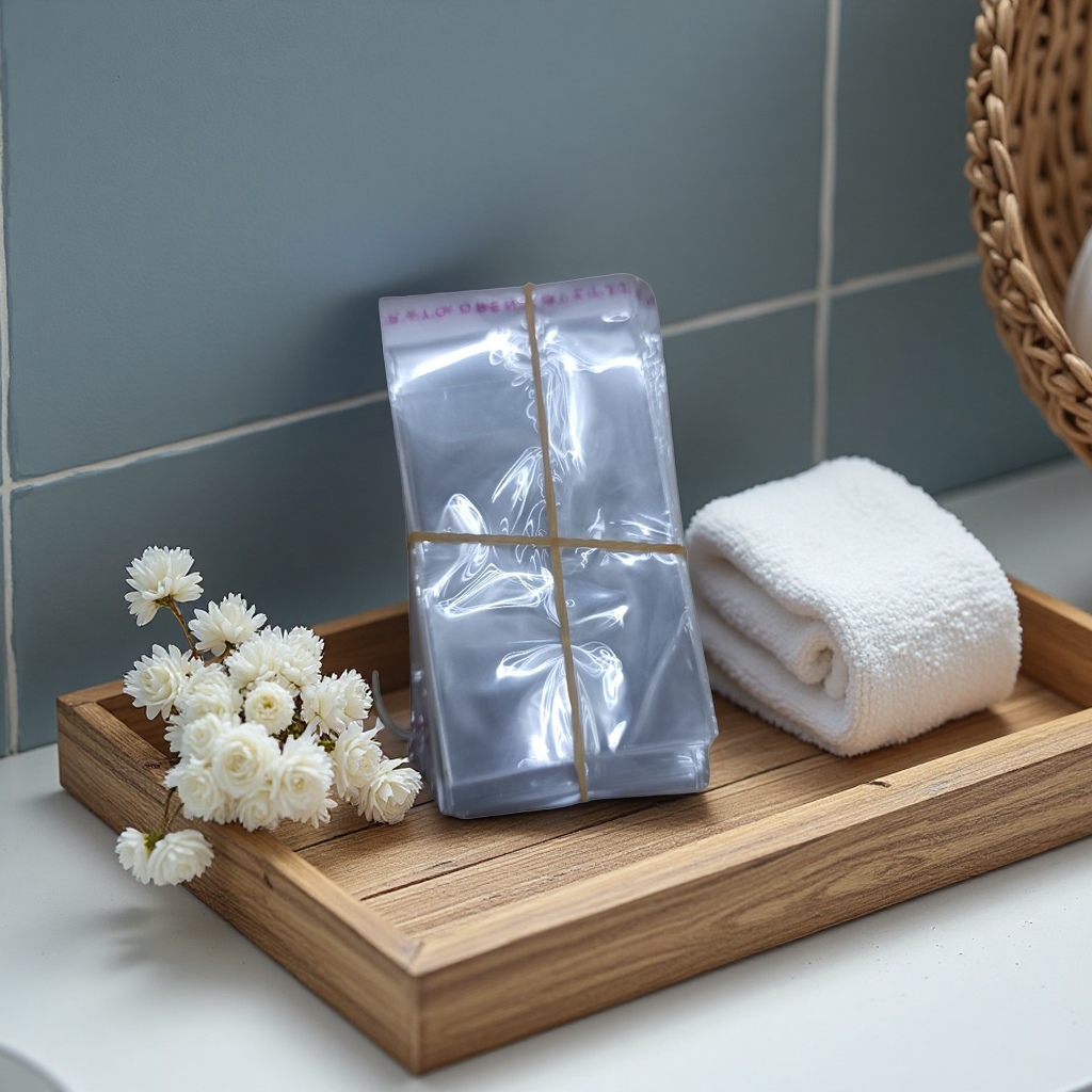 Thickened transparent stacked plastic bags for kitchen storage, sealing and preservation, household use