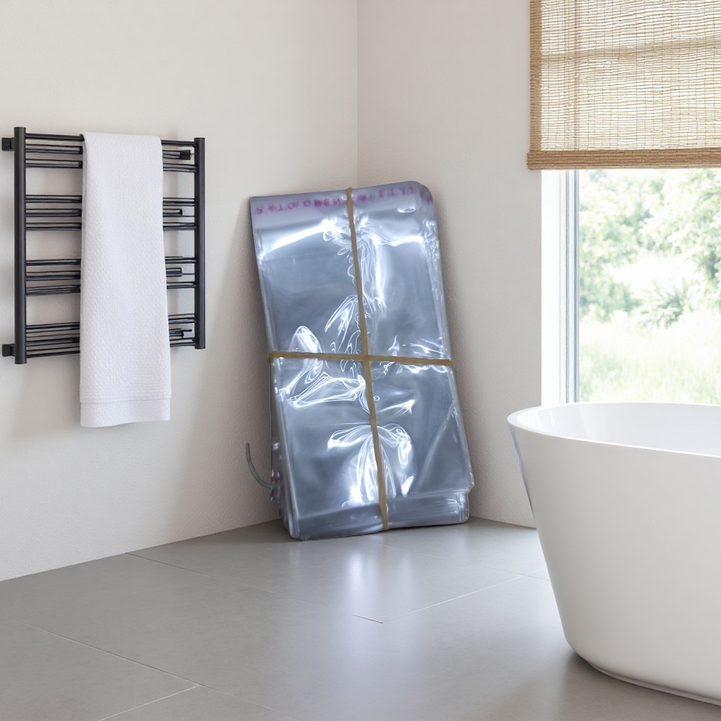 Transparent plastic bag stacking storage set with rubber band fixing design, dust-proof and anti-scattering, suitable for household kitchens Specification image