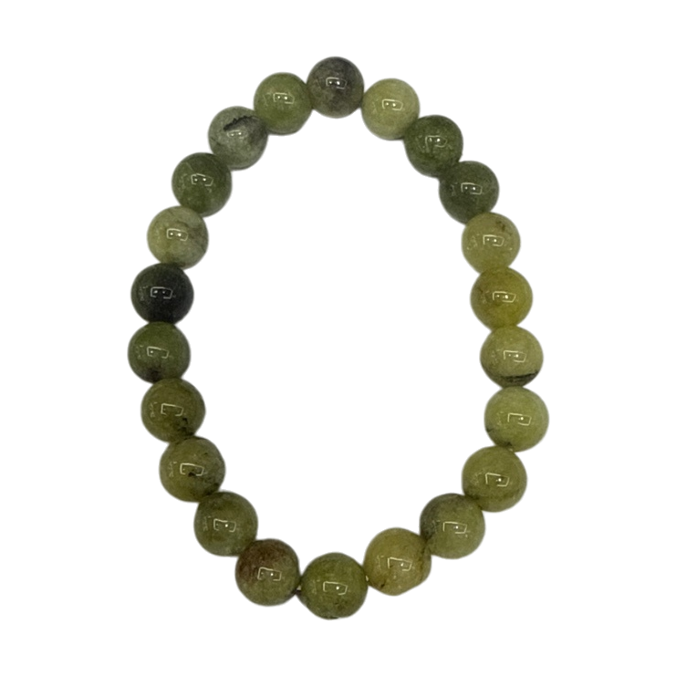 Green beaded bracelet, natural jade, simple and versatile ladies' wrist accessory Item Picture