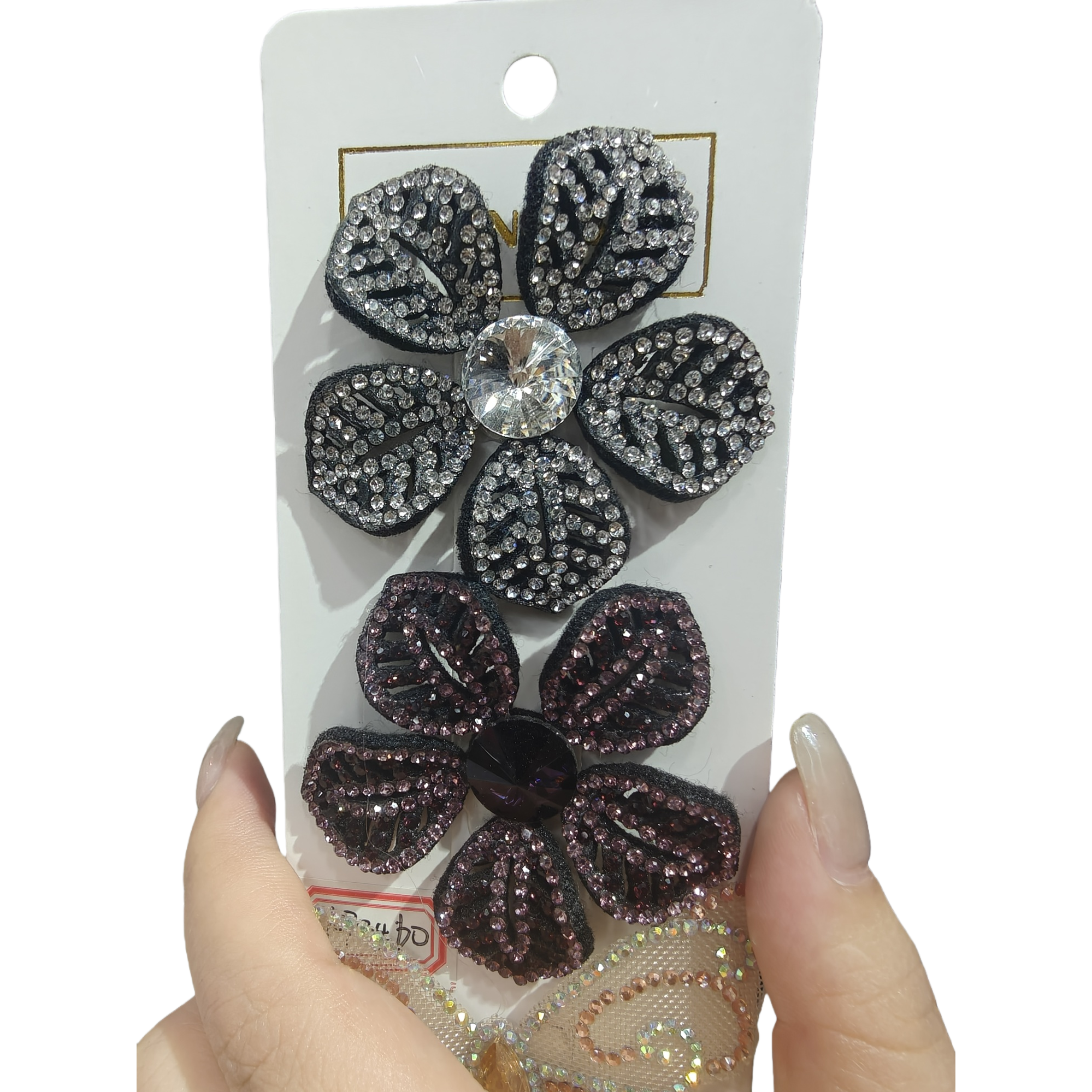 دبوس شعر أسود، أزياء أنيقة على رأس سيدة Item Picture