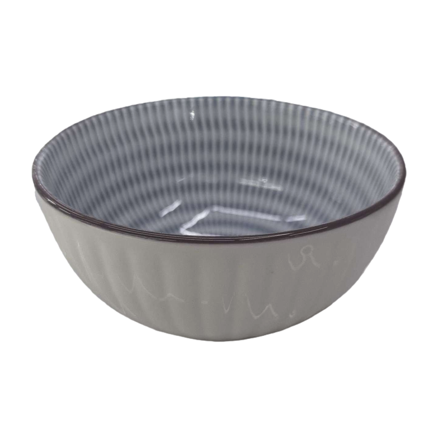 白底黑纹条纹碗陶瓷家用简约北欧风早餐盛饭碗 Item Picture