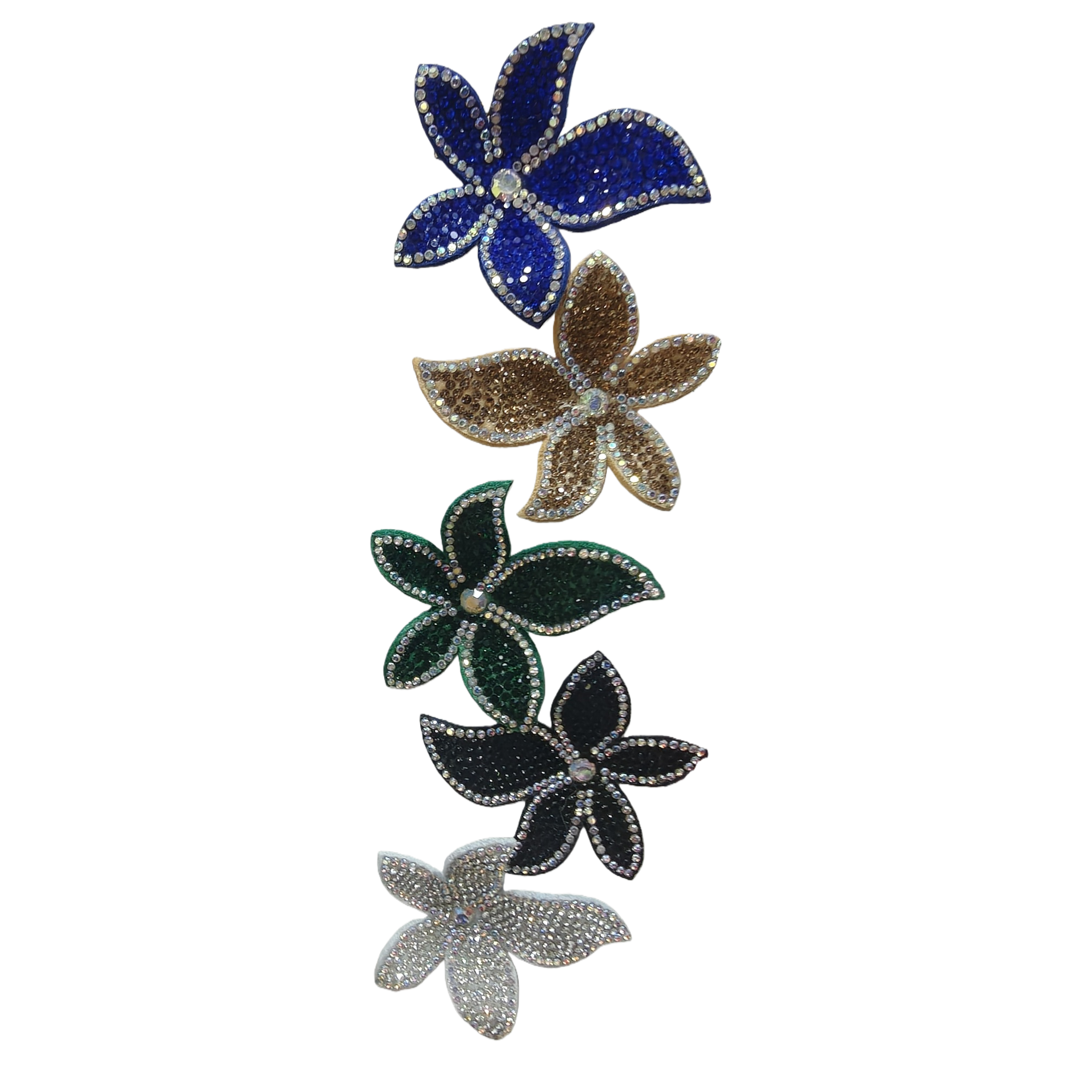 Colorful rhinestone flower hairpins, shiny decorative headwear, suitable for both girls and adults Item Picture