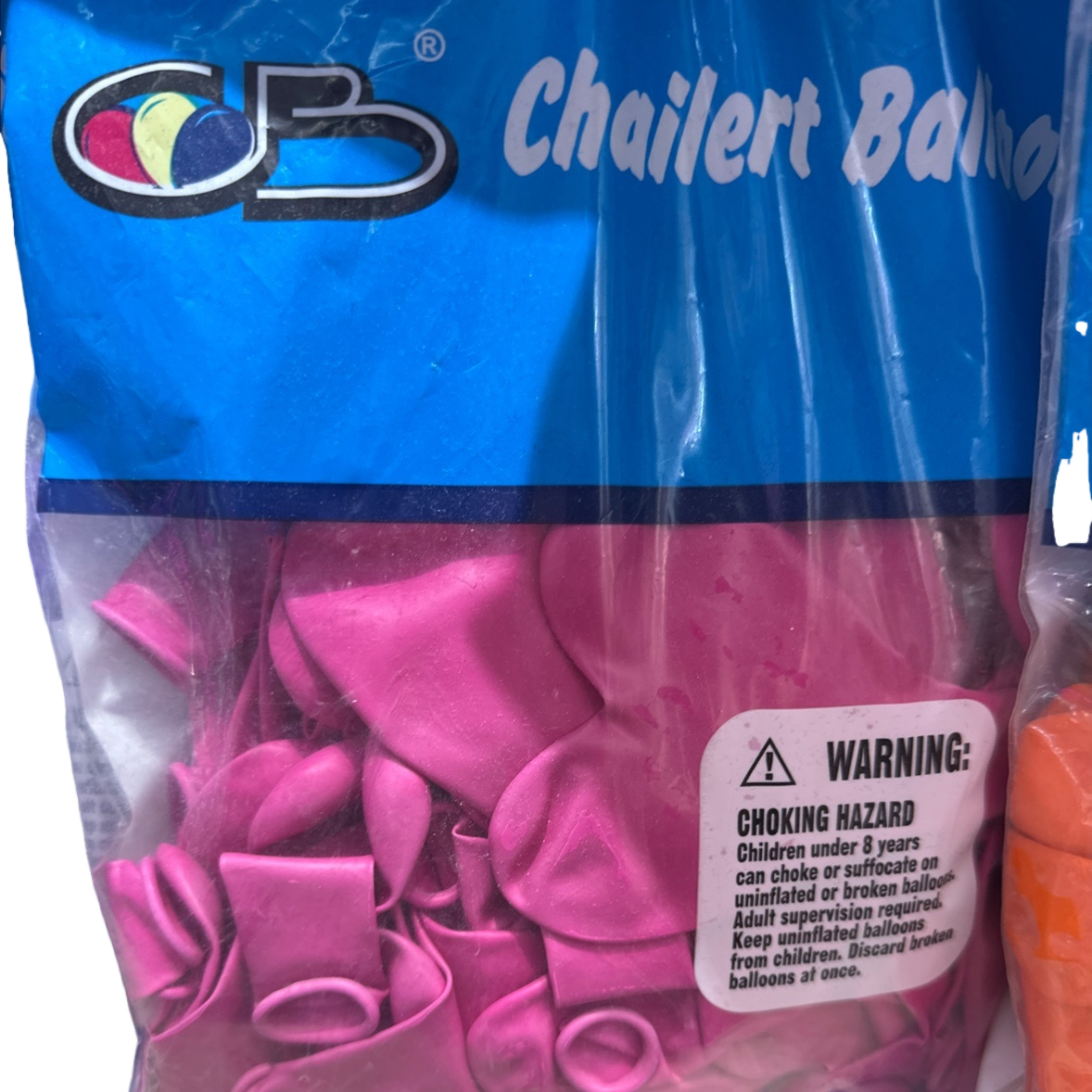 Blue PP material packaging bags paired with pink latex balloon party supplies Item Picture