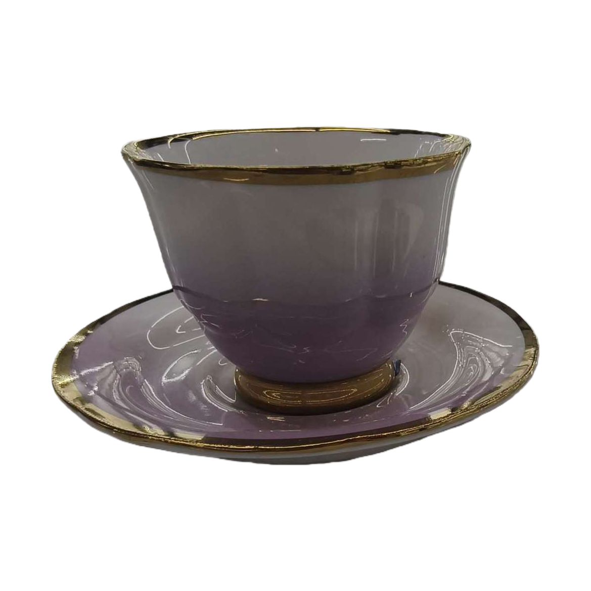 紫色金边茶杯配茶托陶瓷套装家用办公礼品 Item Picture