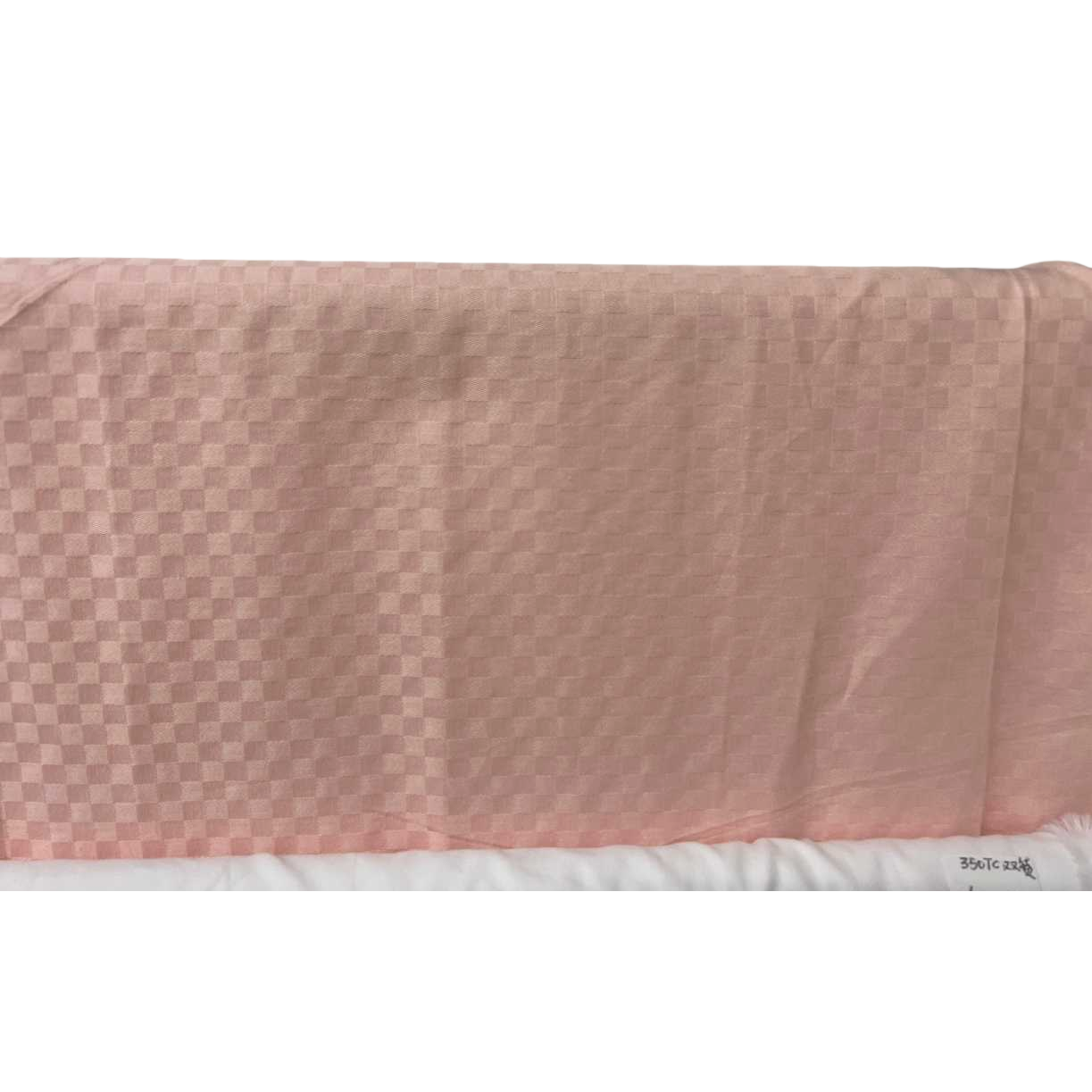 Pink checkered fabric for home wear, DIY fabric material, 140cm wide Item Picture