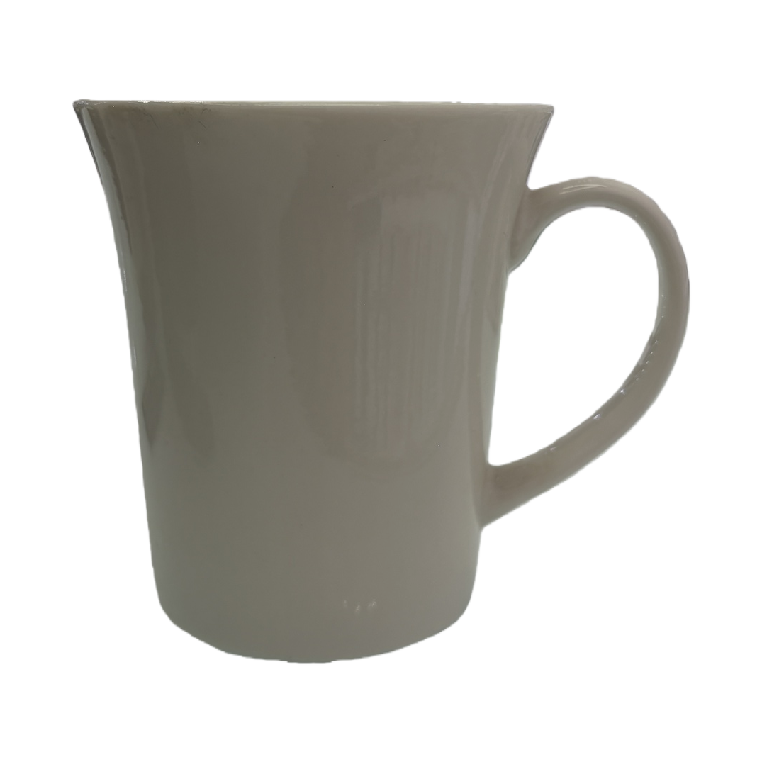 فنجان السيراميك الابيض المصنوع من القهوه مقاوم للحرارة بمظهر بسيط نسبيا Item Picture
