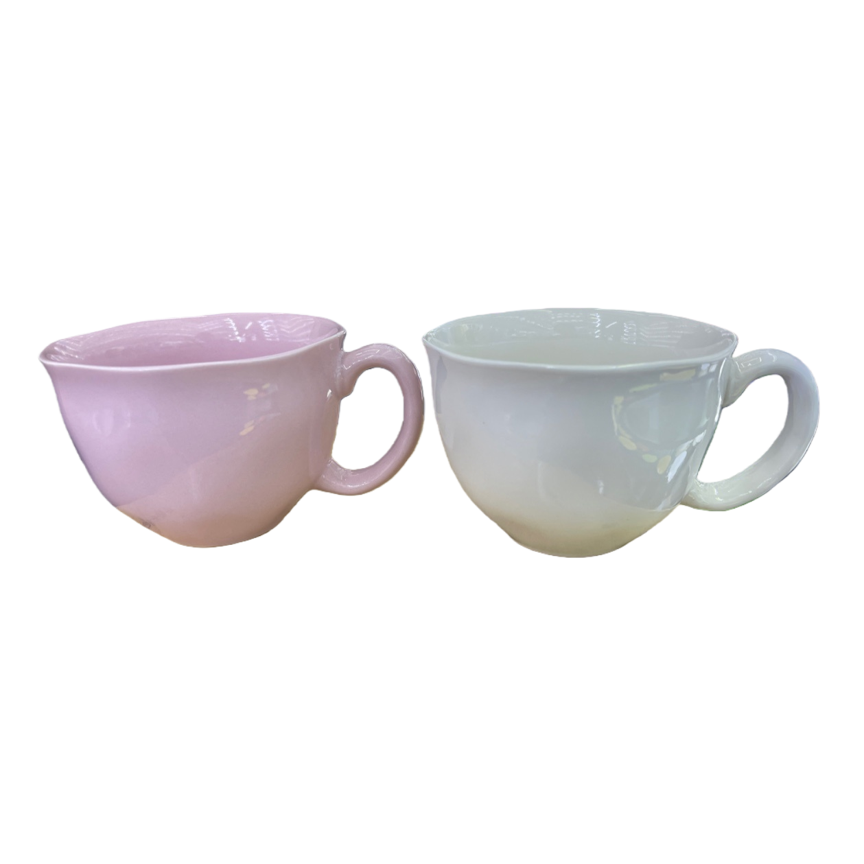 粉色白色陶瓷杯 高温烧制简约家居咖啡茶具套装 Item Picture