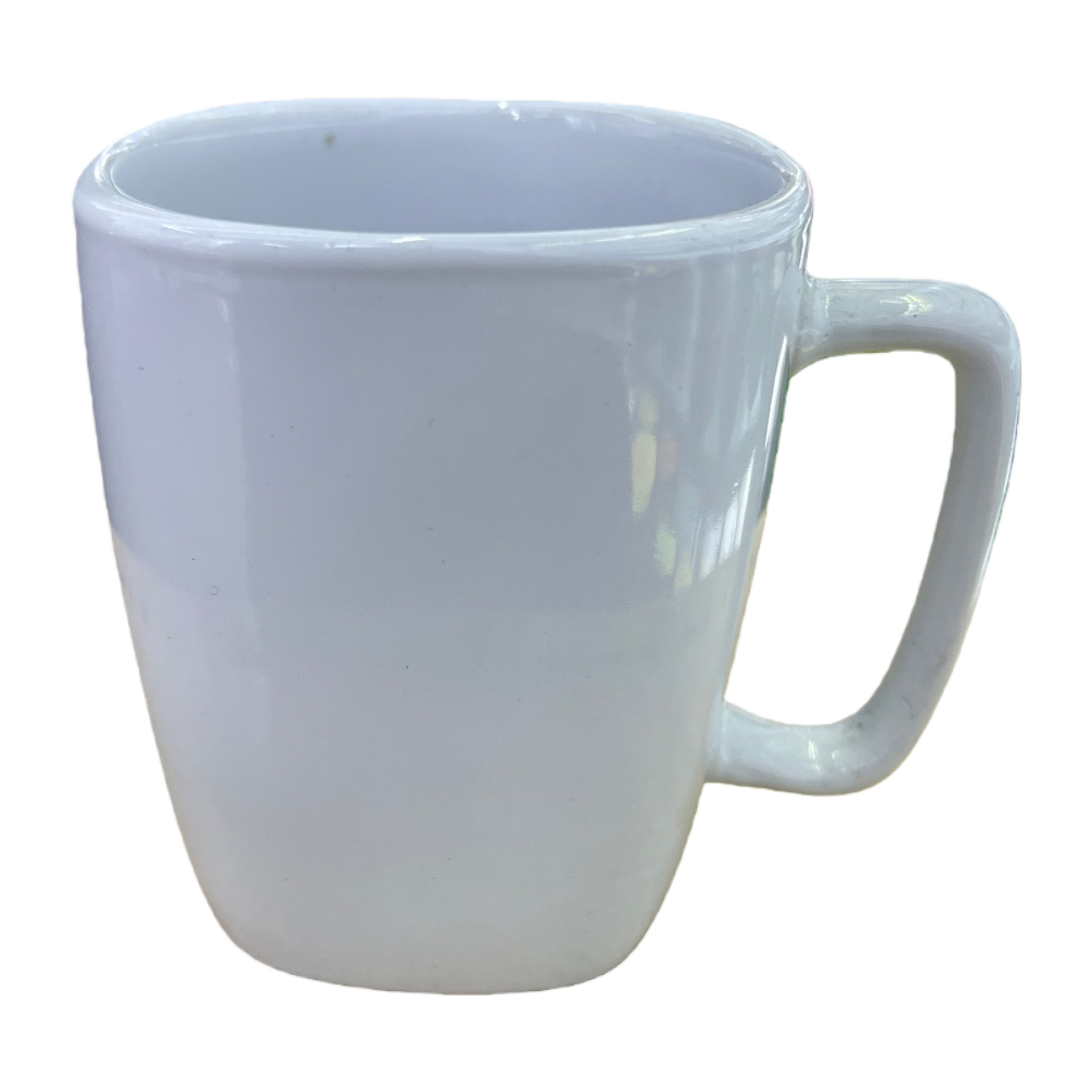 白色陶瓷马克杯简约家用咖啡杯茶杯耐热釉面光滑易清洗 Item Picture