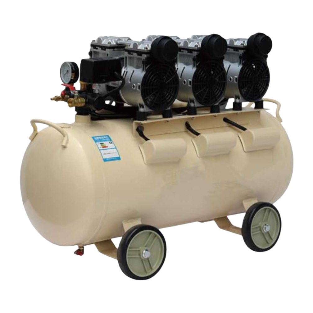 Beige air storage tank air compressor, a household silent and energy-saving small air compressor Item Picture