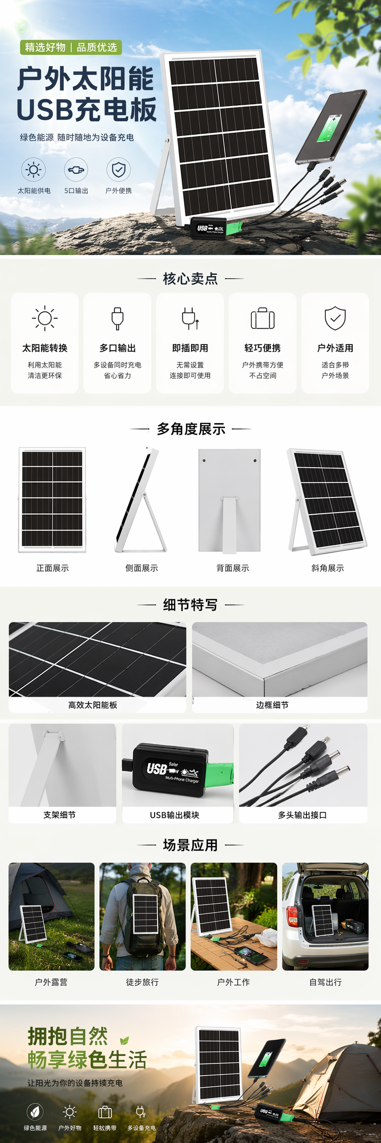 太阳能光伏板组件 12V 太阳能电池板刷配太阳能灯 pic 1