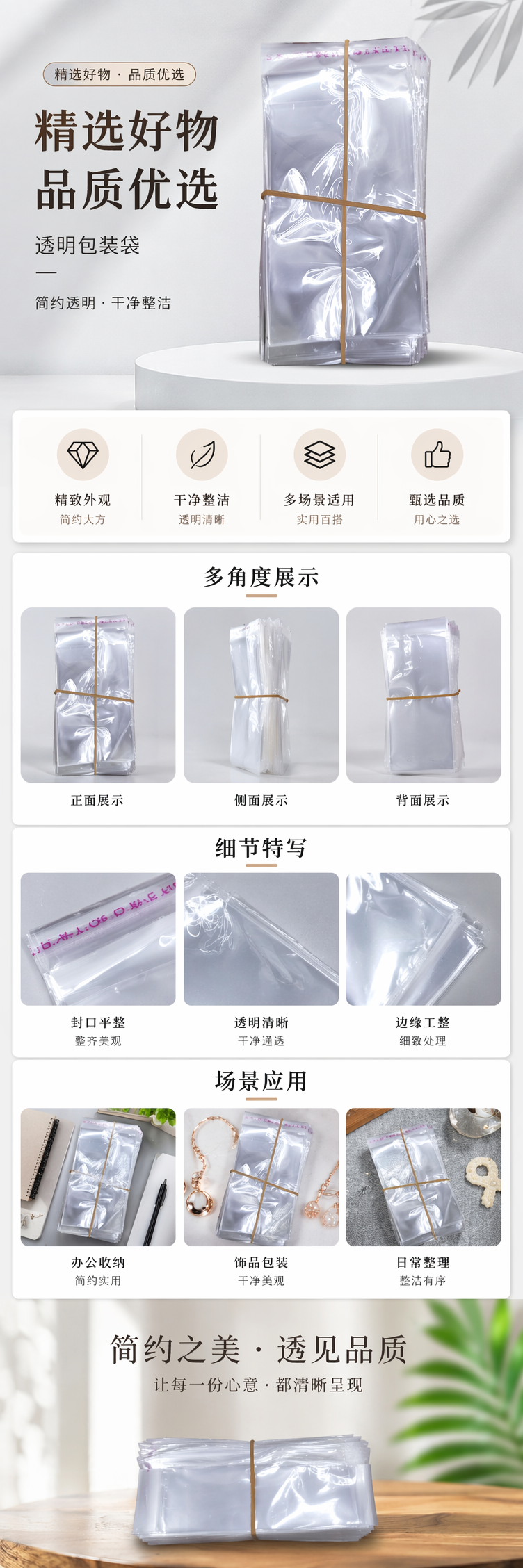加厚透明堆叠塑料袋厨房收纳密封保鲜防漏家用 pic 1