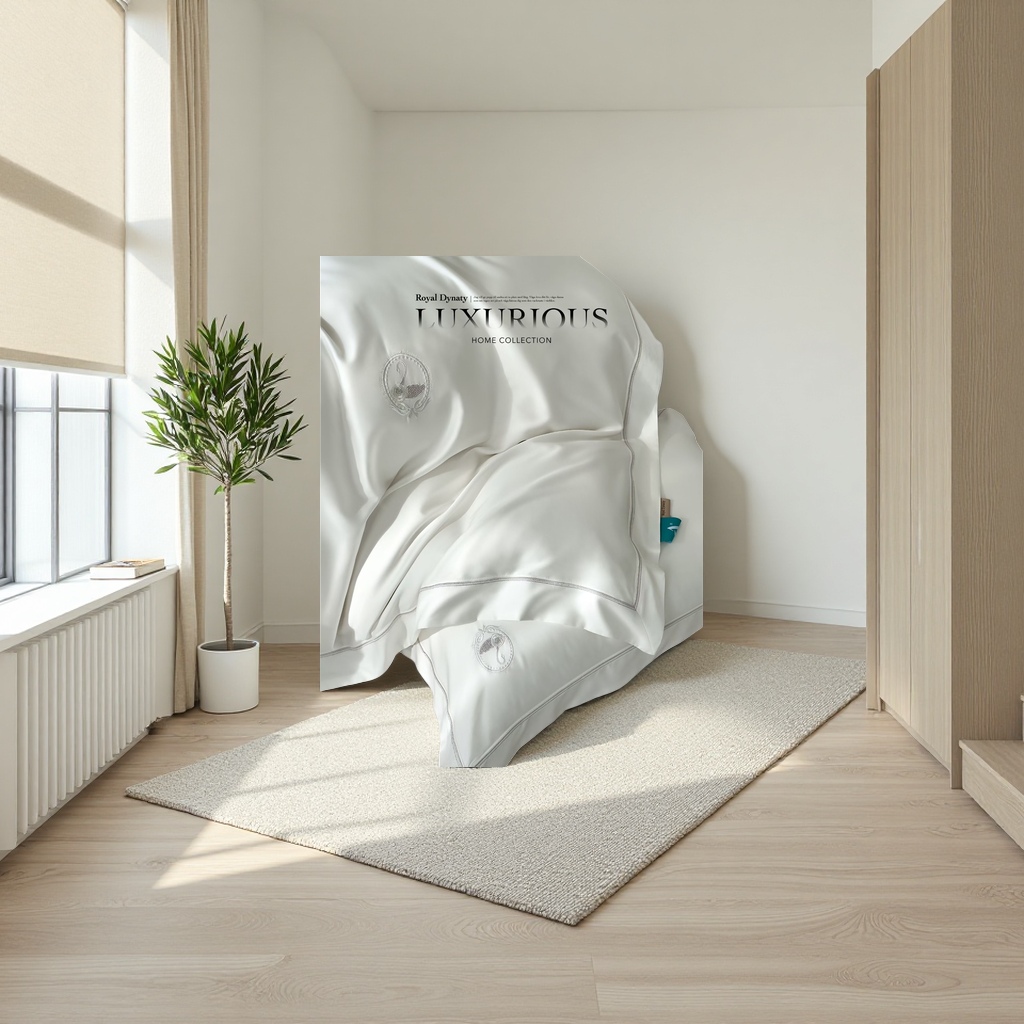 White pure cotton bedding set of four pieces, including duvet cover, pillowcase and bed sheet Specification image