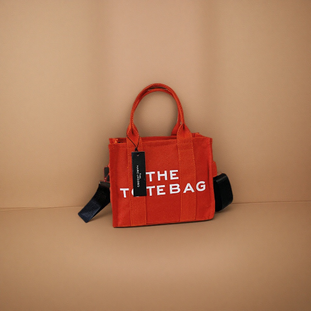 Orange tote bag, large-capacity commuter handbag, shoulder bag, casual and fashionable women's bag Specification image