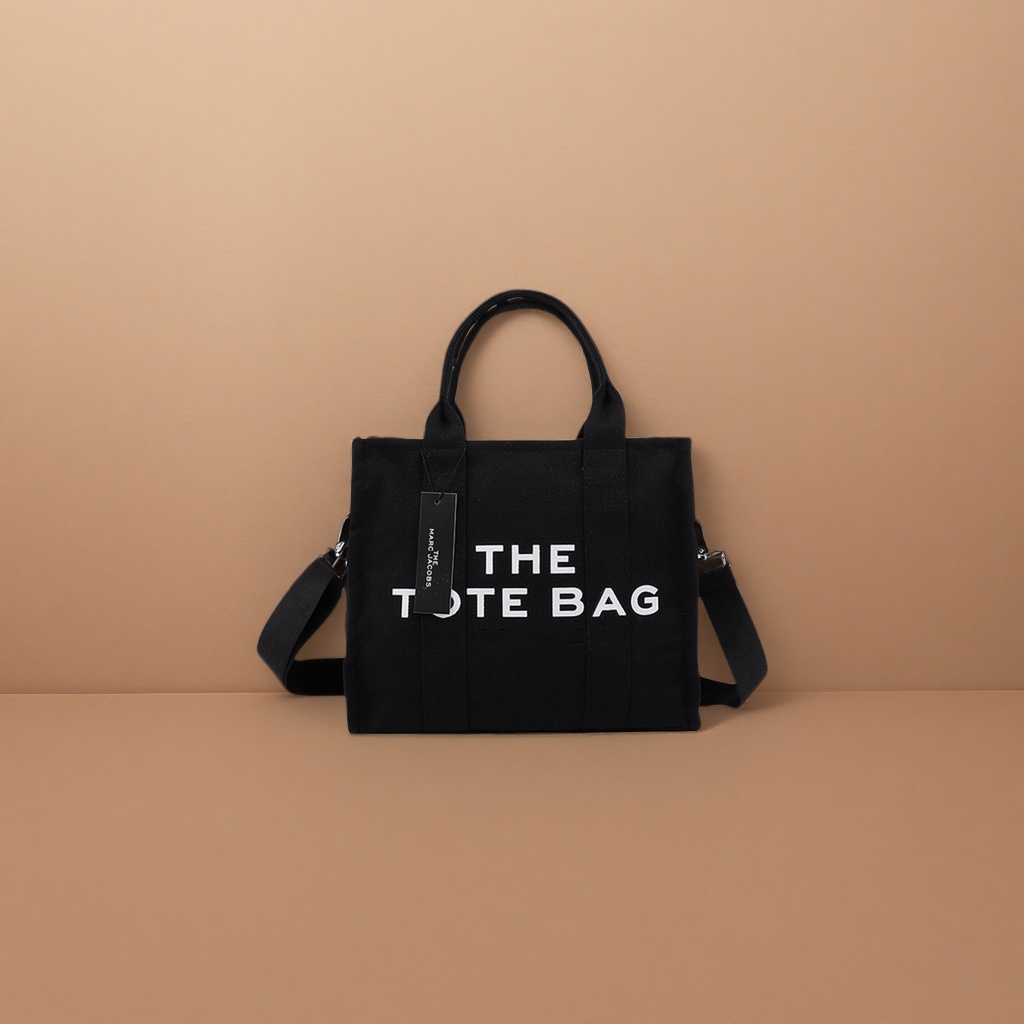 黑色THE TOTE BAG托特包双提手可拆卸肩带品牌标签 details Picture