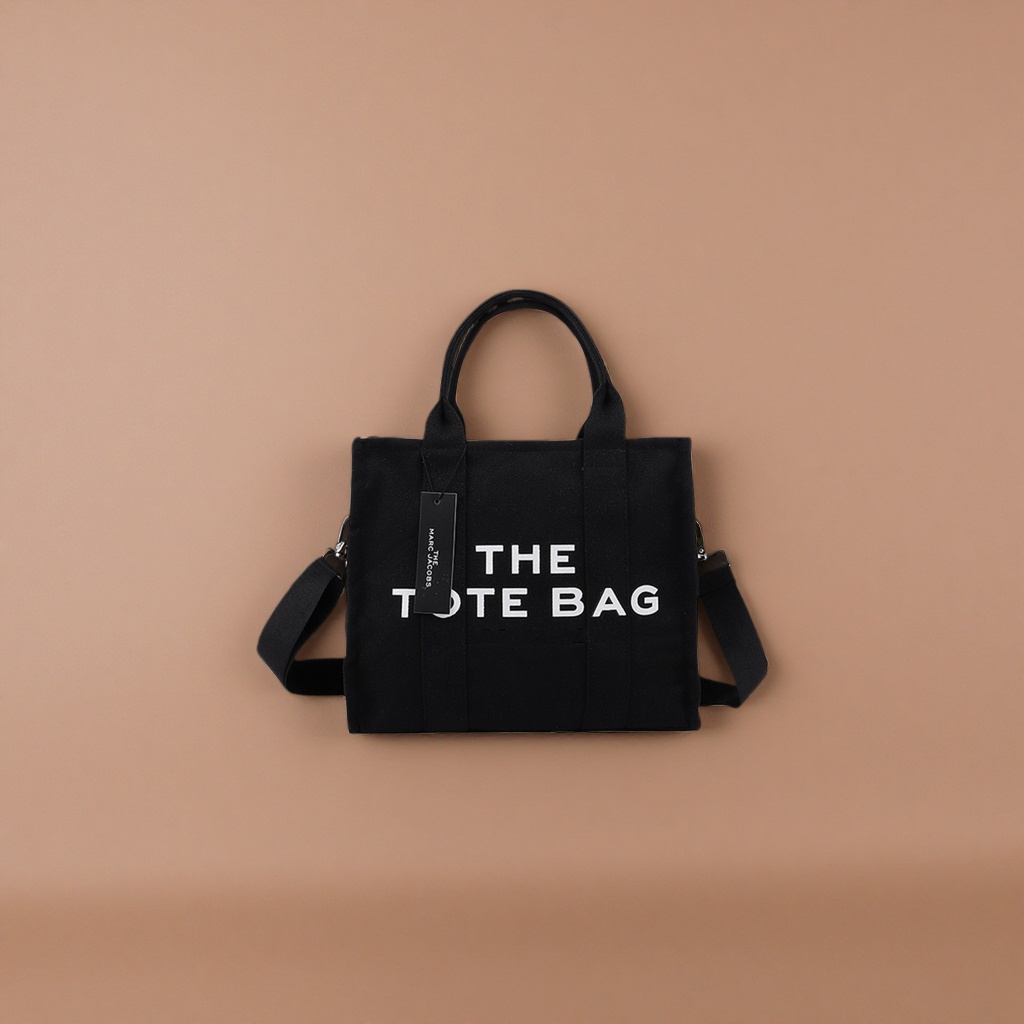 黑色THE TOTE BAG托特包双提手可拆卸肩带品牌标签 Specification image