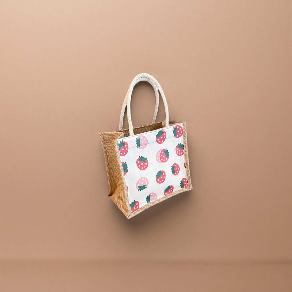 Strawberry-patterned handbag is a fashionable and versatile single-shoulder crossbody bag for women Specification image