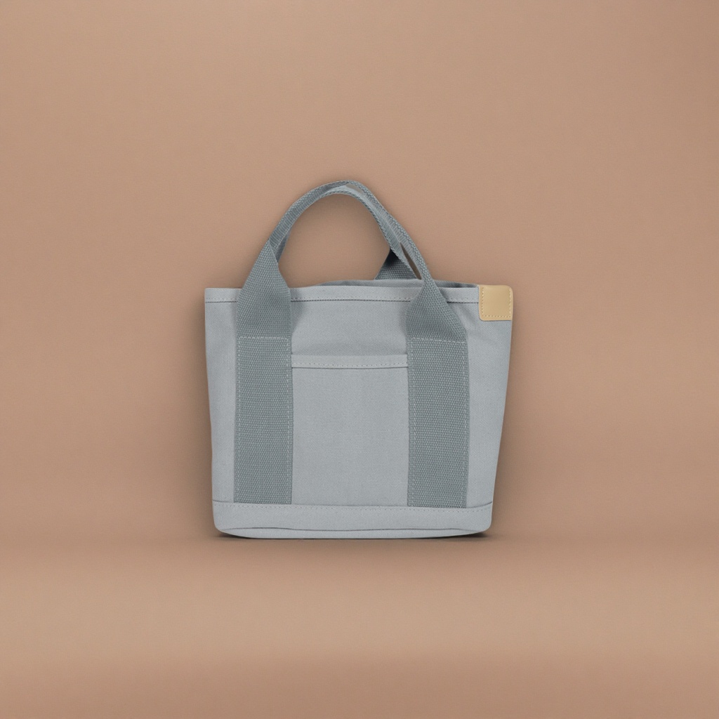 The thickened grey canvas handbag is wear-resistant and practical for daily commuting and business trips for storage Application Scenario
