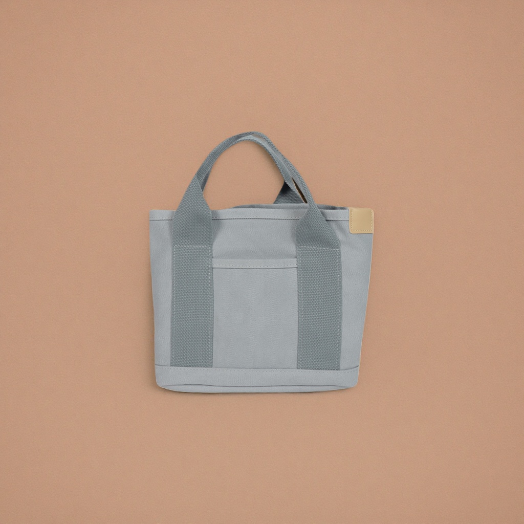 The thickened grey canvas handbag is wear-resistant and practical for daily commuting and business trips for storage Specification image