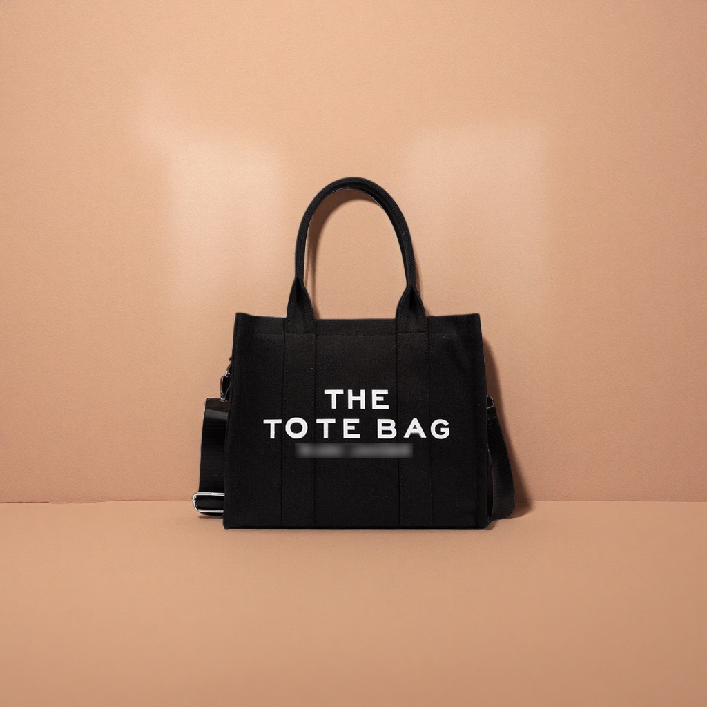 Black tote bag, large-capacity commuter hand and shoulder bag, fashionable and versatile for women Specification image