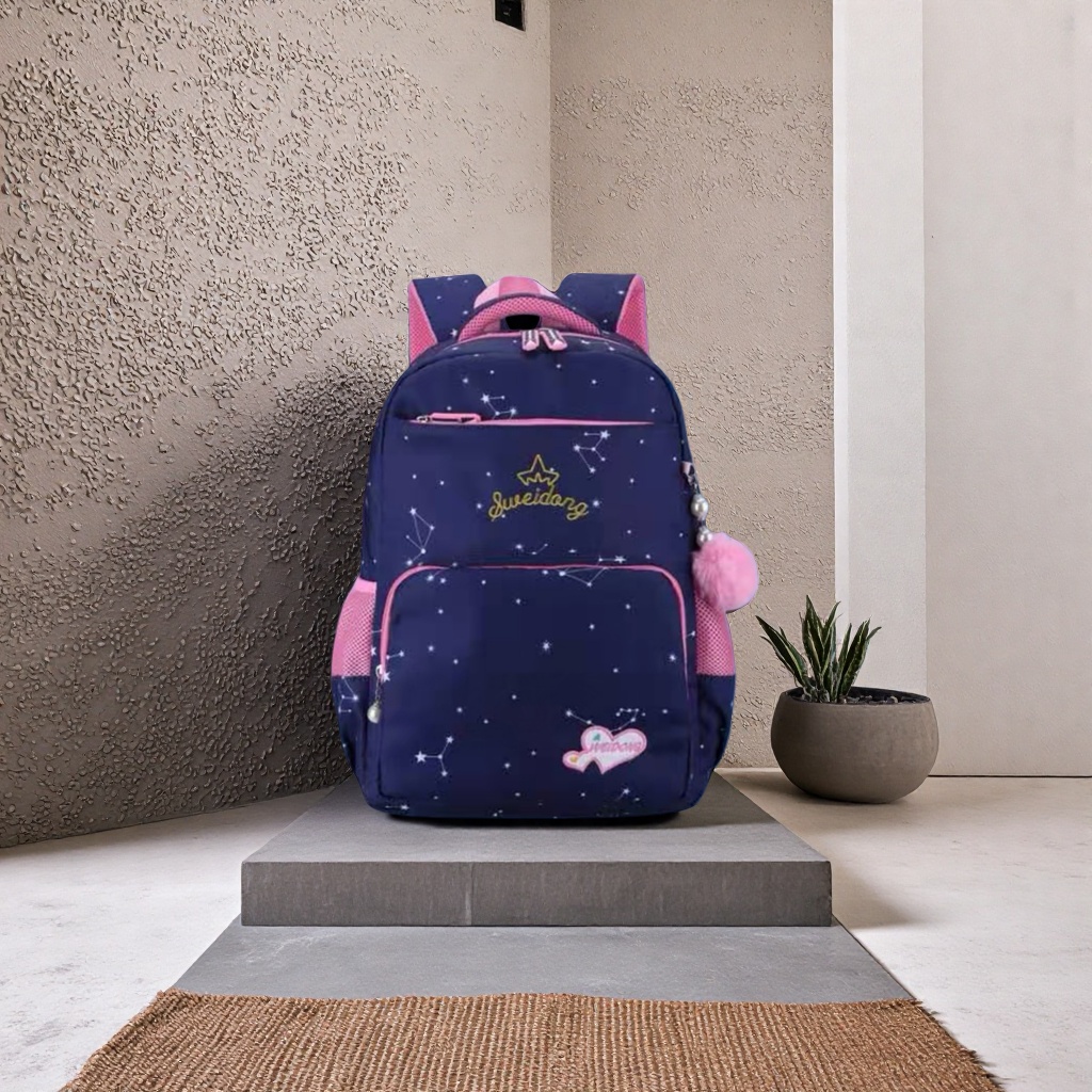 深蓝色星空图案书包产品图