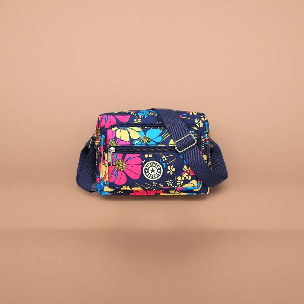 Colorful floral pattern crossbody bag, a fashionable, versatile and lightweight single-shoulder bag for women Specification image