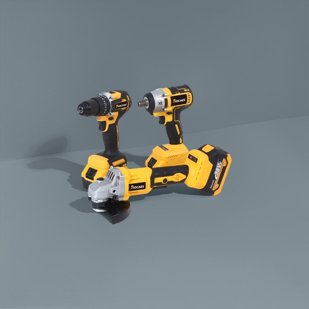 黄黑相间电动工具套装含充电钻批头收纳箱 Specification image
