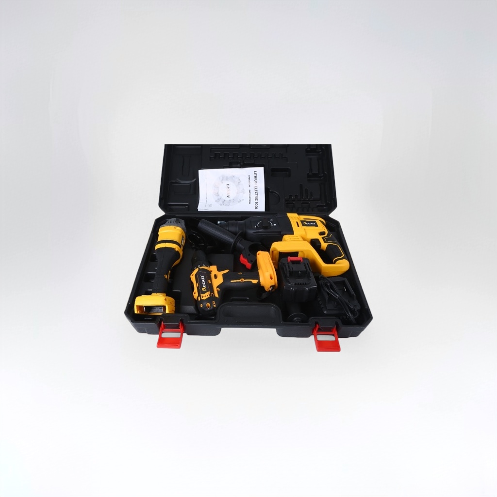黄色黑色电动工具套装含充电钻多功能家用维修工具 Specification image