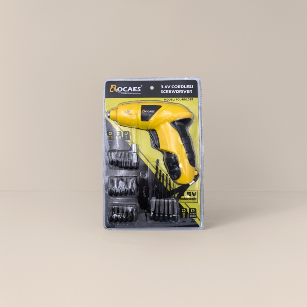 黄色电动螺丝刀家用充电式便携多功能扭力可调 Specification image