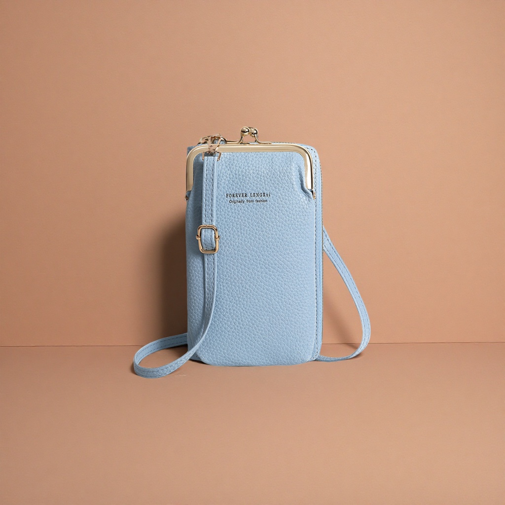 The light blue textured mobile phone case is a fashionable, simple, scratch-resistant and wear-resistant portable model Application Scenario