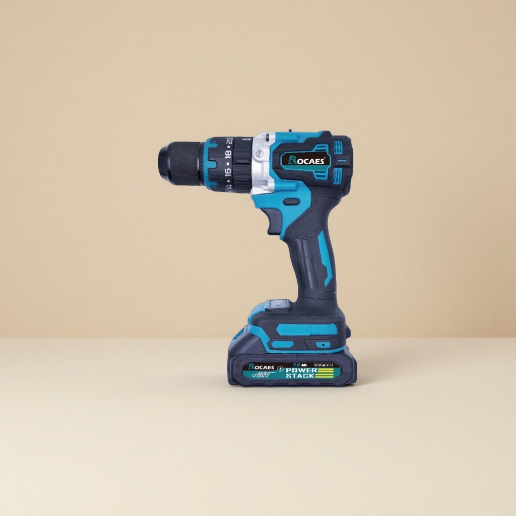 Blue-black electric drill, professional-grade lithium battery impact screwdriver, for home decoration, drilling and screwing