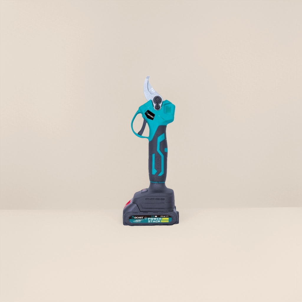 青绿色电动修枝剪家用充电式园林剪枝器 Specification image