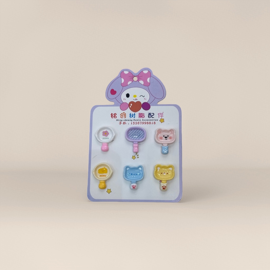 Colorful resin hanging card accessories, fashionable and personalized decorative hanging pieces, diy accessories Specification image