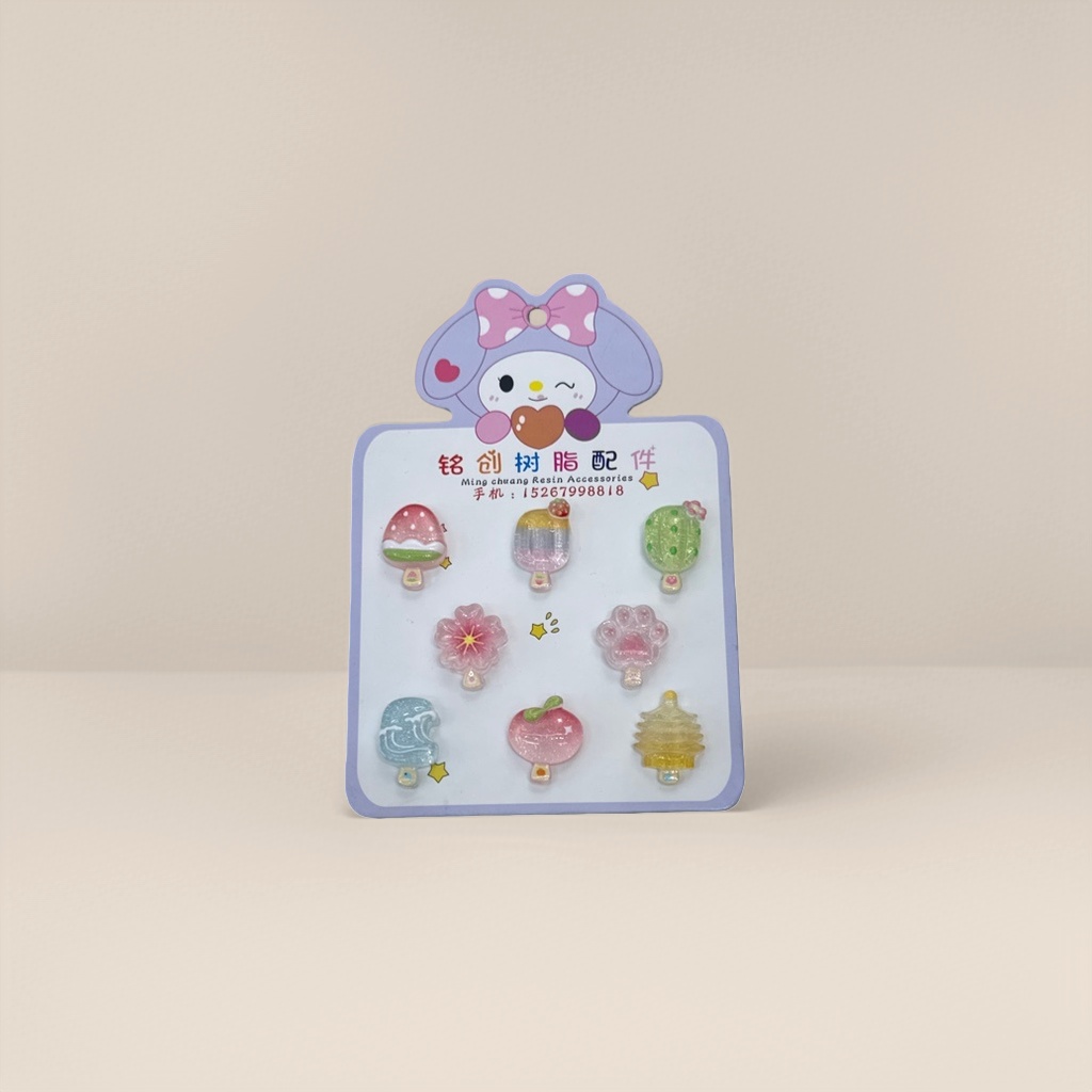 Colorful resin hanging card accessories are exquisite and durable, made of DIY handcrafted materials Specification image