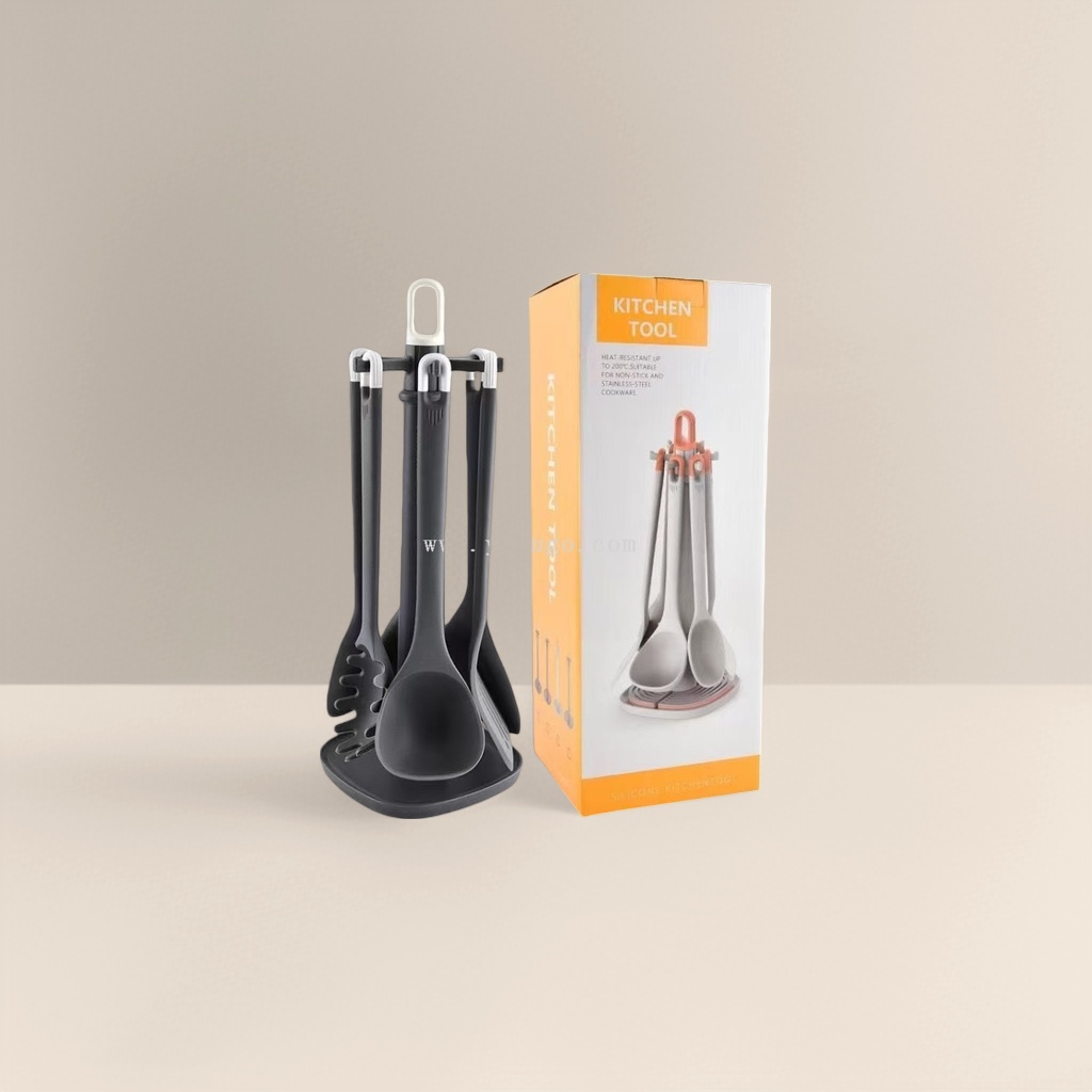 黑色硅胶厨具套装产品图