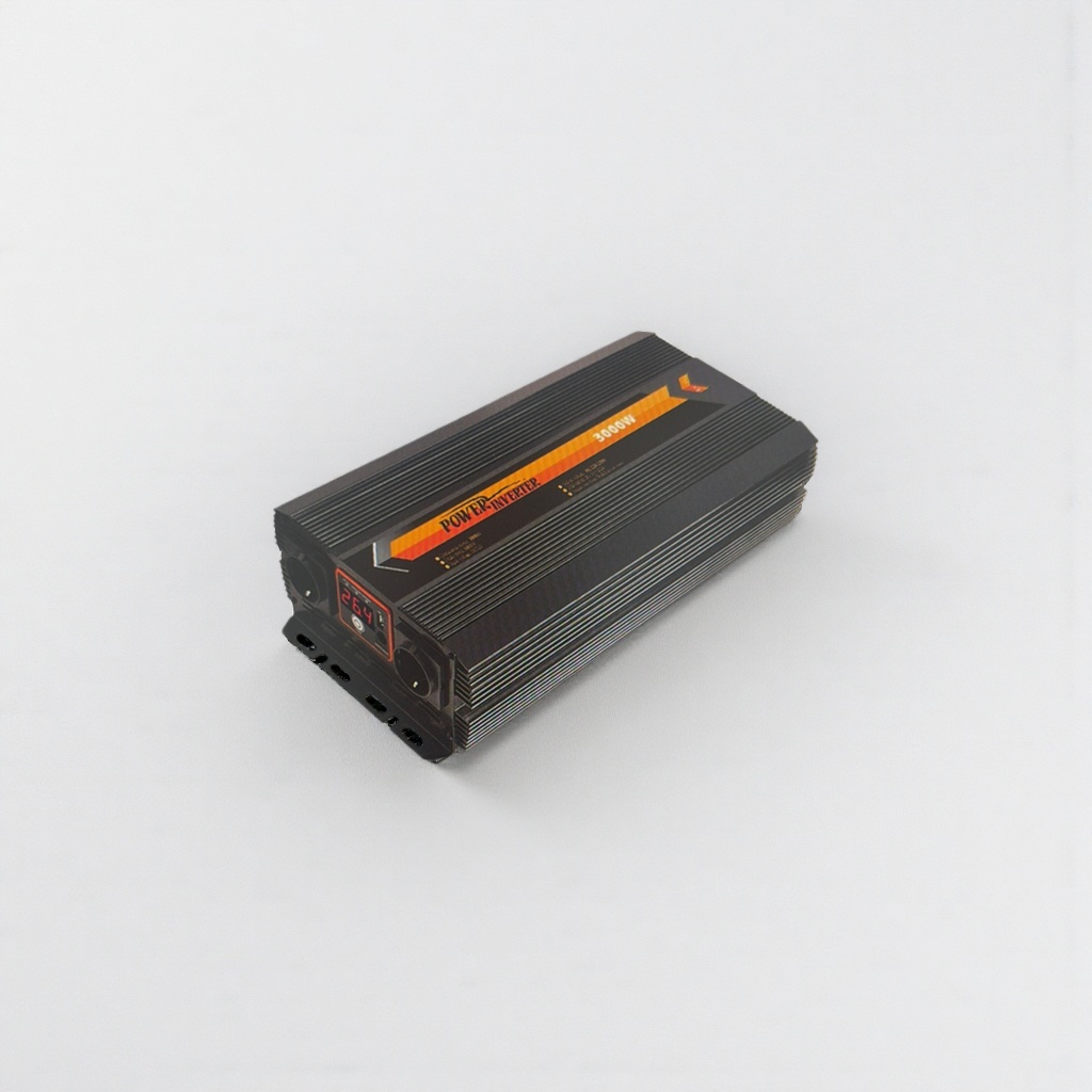 黑色散热片逆变器 高效散热 12V转220V车载家用逆变电源