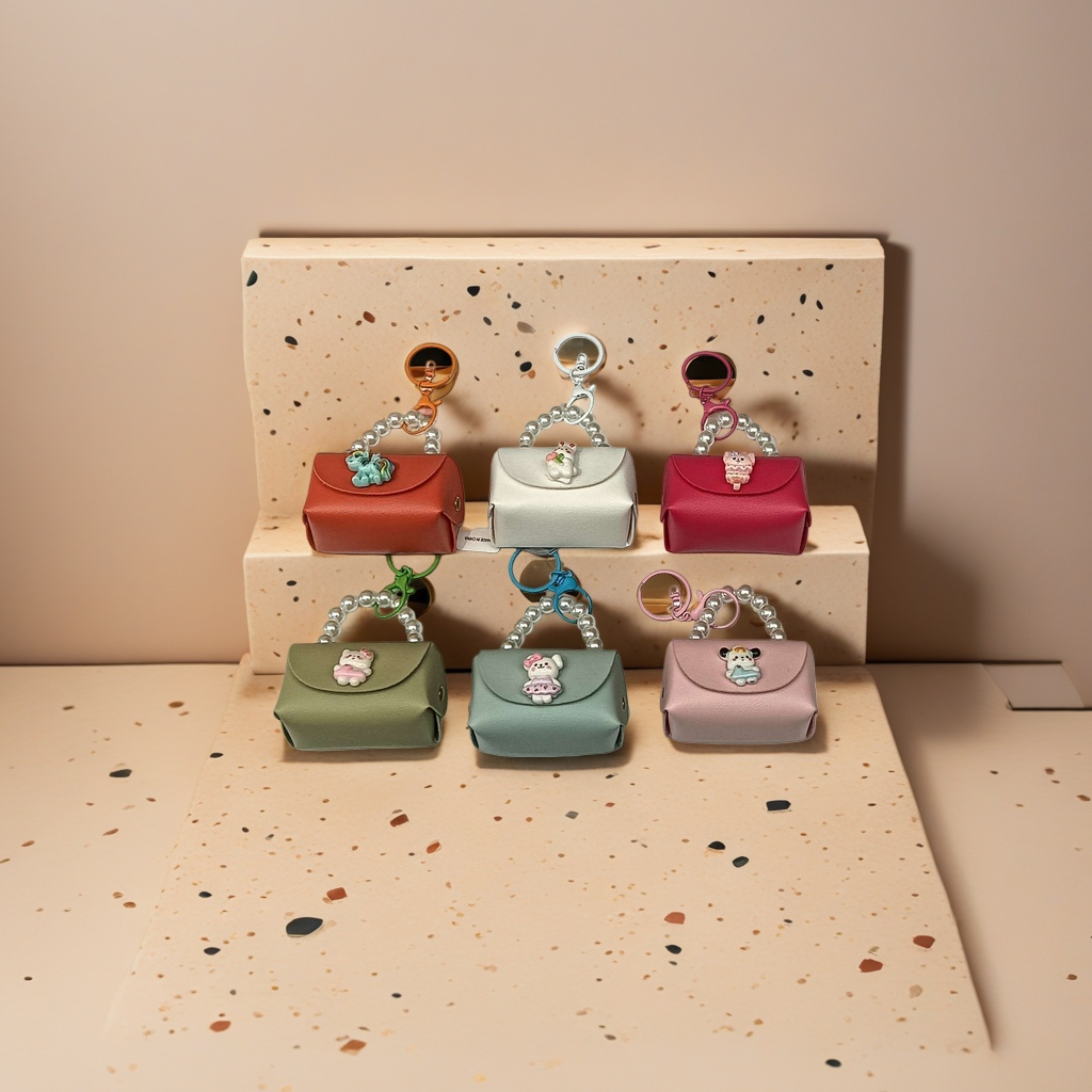 Colorful small bag keychain, cute mini pendant, portable decoration for girls Application Scenario