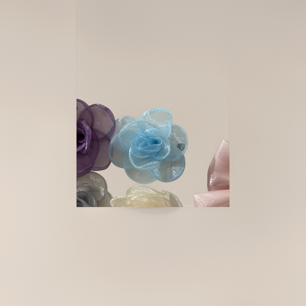 浅蓝色纱质花朵装饰品头饰配件diy