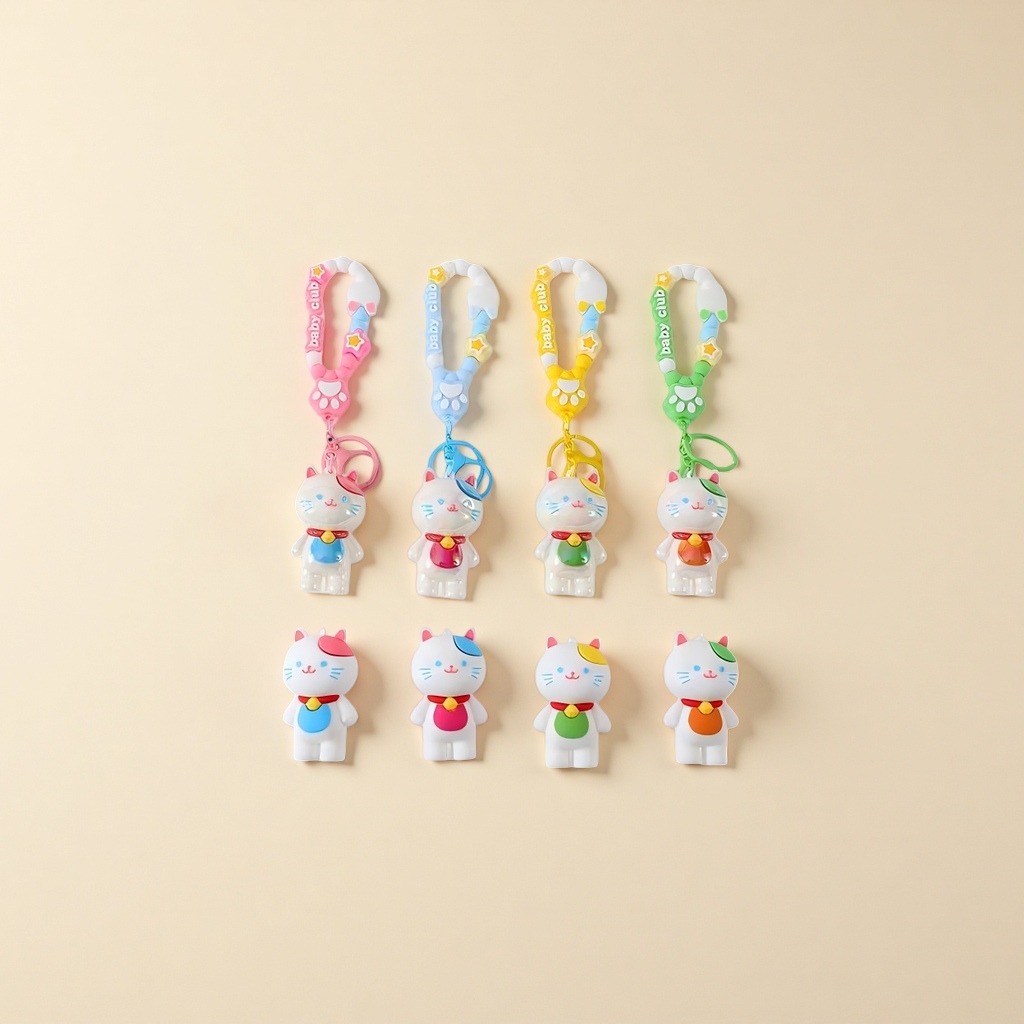 Colorful puppy pendant, cute plush keychain, car backpack decorative small pendant Application Scenario