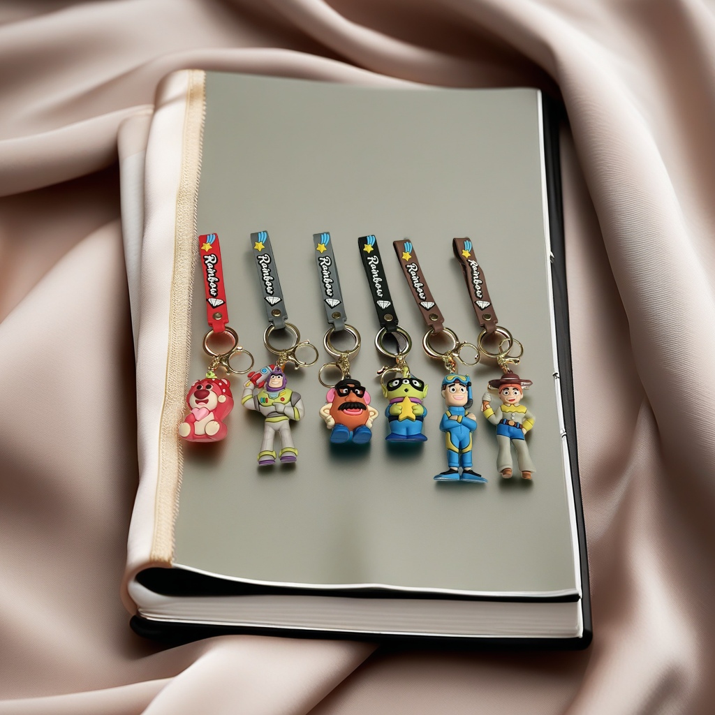 Colorful cartoon character keychains, cute and fun pendants, fashionable and portable small items Application Scenario