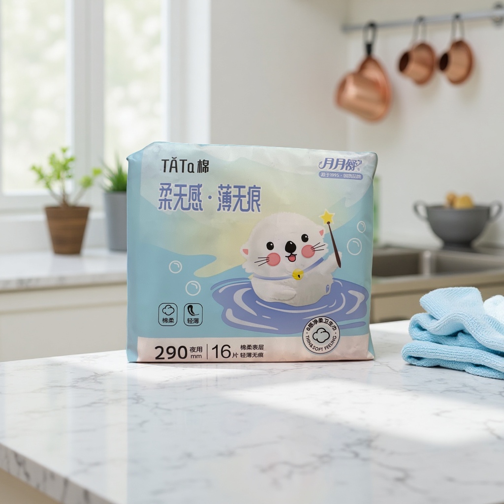 月月舒卫生巾290mm夜用（16片装）绵柔轻薄卫生巾产品图