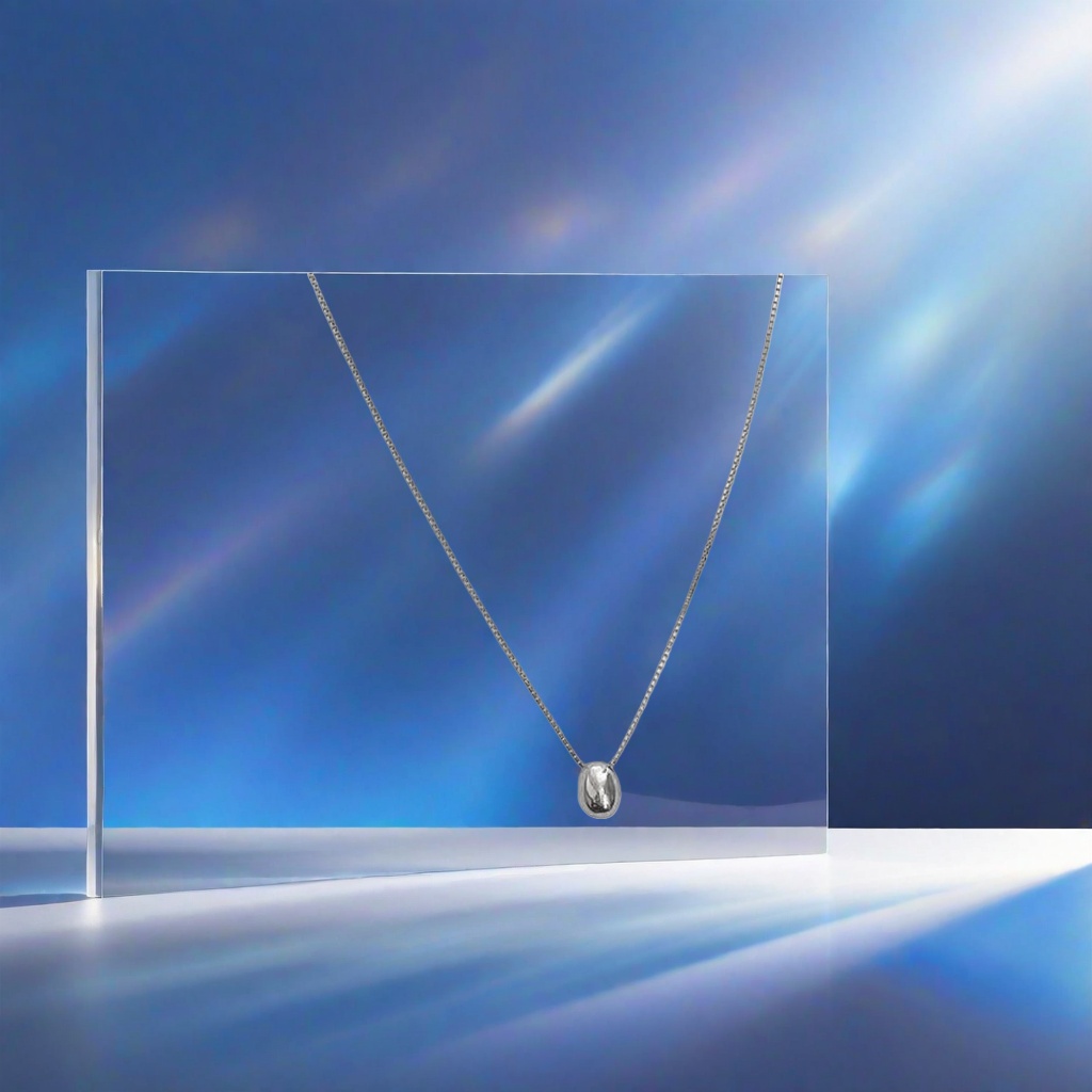 قلادة فضية، قلادة معدنية خاوية وسلسة، Specification image