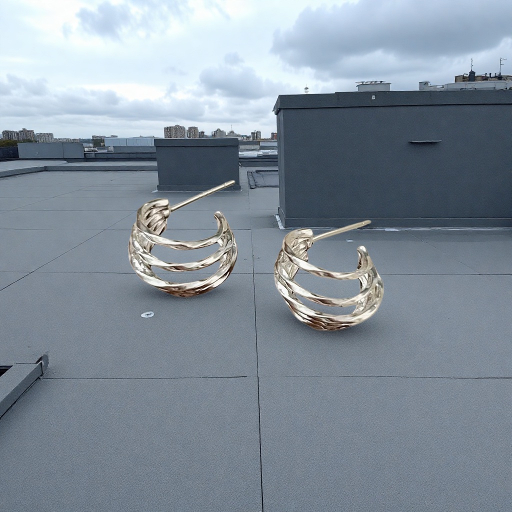 The silver spiral ring earrings are fashionable and simple earrings that suit all ear shapes