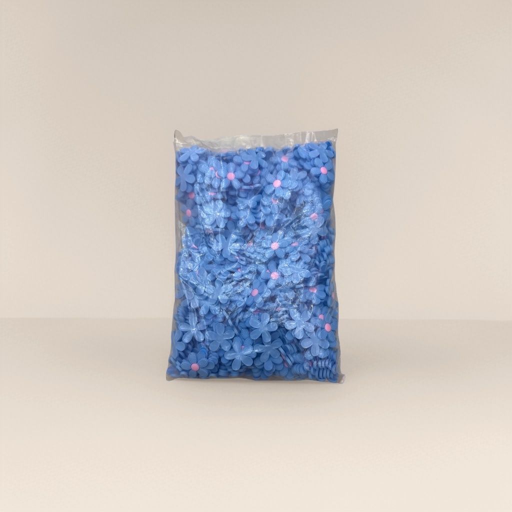 蓝色花朵装饰品饰品配件服饰配件pvc软胶