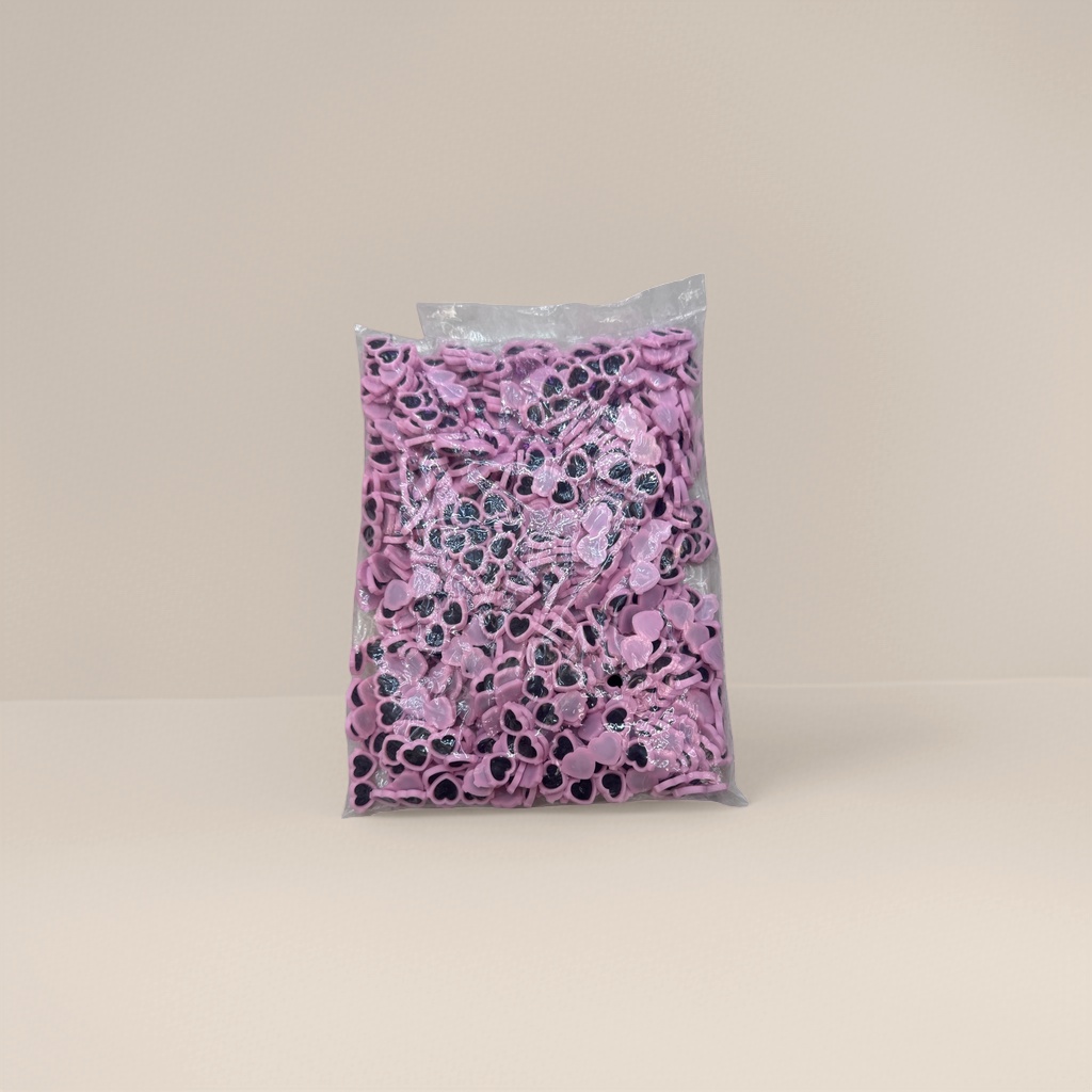 粉色心形装饰片 手工DIY烘焙蛋糕糖果包装pvc软胶细节图